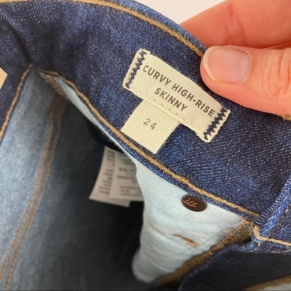 NWT Madewell Dark Wash Curvy High Rise Jeans Sz 24 - Picture 4 of 13